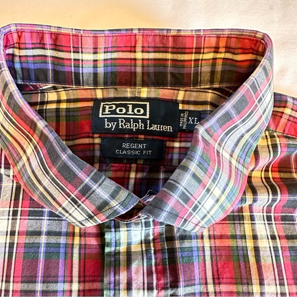 POLO Ralph Lauren Regent Classic Fit Men’s XL Long Sleeve Plaid Shirt - Picture 5 of 6